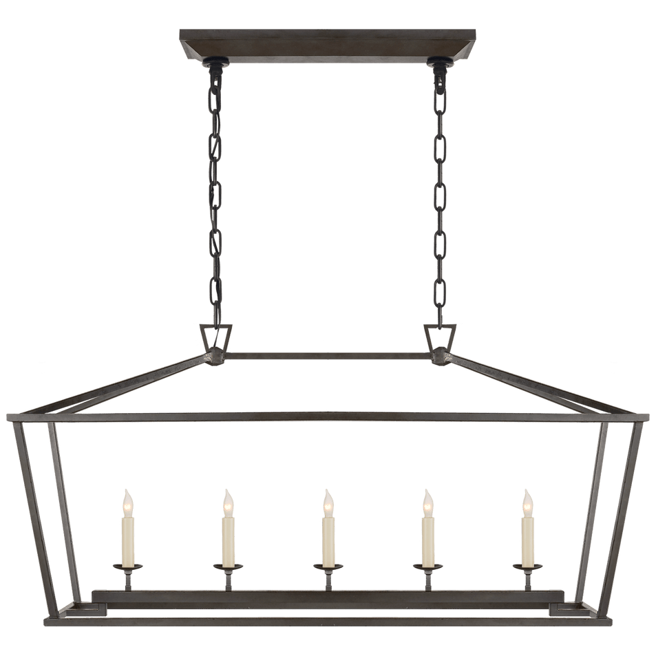 Darlana Medium Linear Lantern in Aged Iron