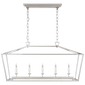 Darlana Medium Linear Lantern in Polished Nickel