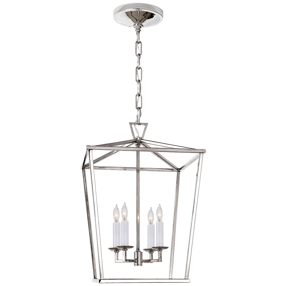 Darlana Small Lantern in Polished Nickel