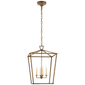 Darlana Medium Lantern in Gilded Iron