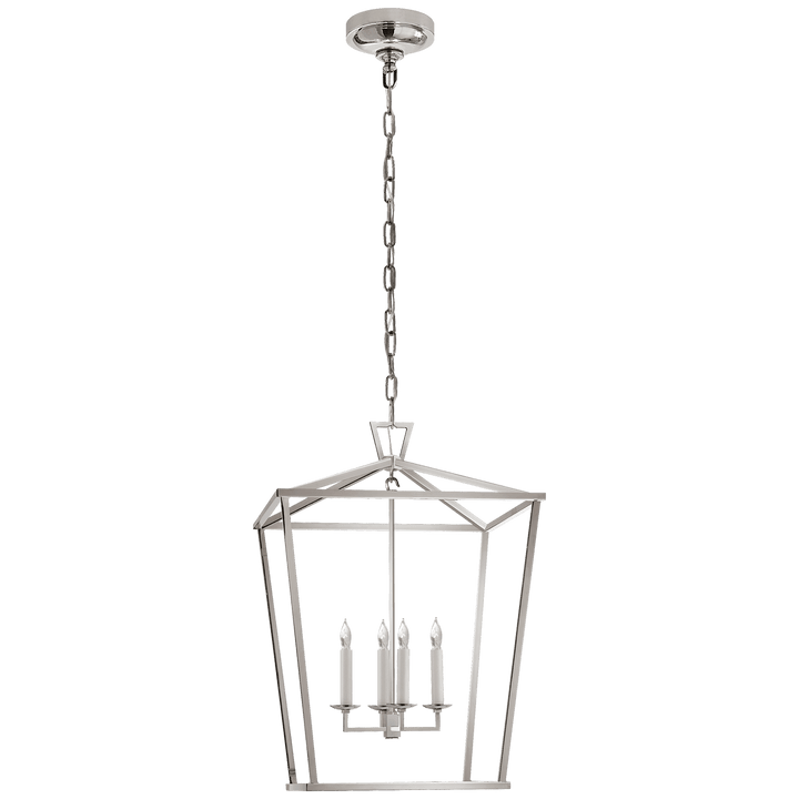 Darlana Medium Lantern in Polished Nickel