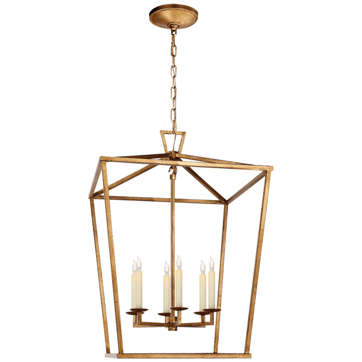 Darlana Large Lantern in Gilded Iron