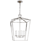 Darlana Large Lantern in Polished Nickel