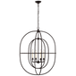 Desmond Open Double Oval Lantern in Aged Iron