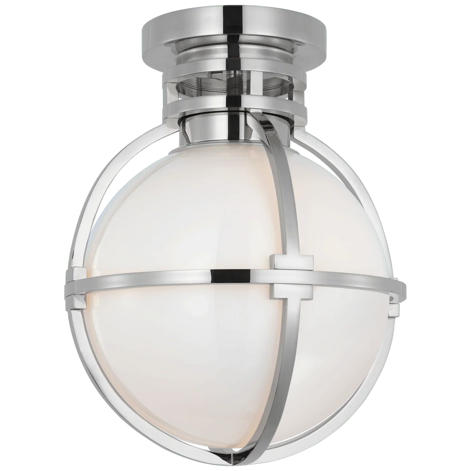 Gracie 10" Captured Globe Flush Mount, a premium Flush Mount light by Visual Comfort & Co. Close - up image of its design.