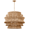 Antique-Burnished Brass and Natural Abaca