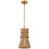 Antique-Burnished Brass and Natural Abaca