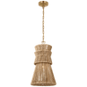 Antique-Burnished Brass and Natural Abaca