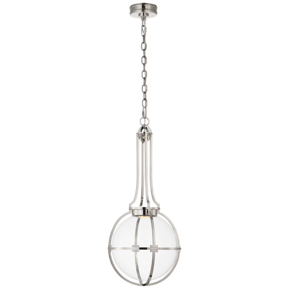 Gracie Medium Captured Globe Pendant, a premium Pendant light by Visual Comfort & Co. Close - up image of its design.