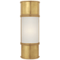 Oxford 12" Bath Sconce in Antique-Burnished Brass with Frosted Glass