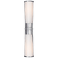 Carew Linear Sconce in Polished Nickel with White Glass