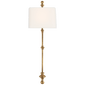 Cawdor Stanchion Wall Light in Antique-Burnished Brass with Linen Shade