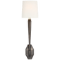 Ruhlmann Single Sconce in Bronze with Linen Shade