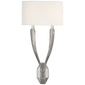 Ruhlmann Double Sconce in Polished Nickel with Linen Shade