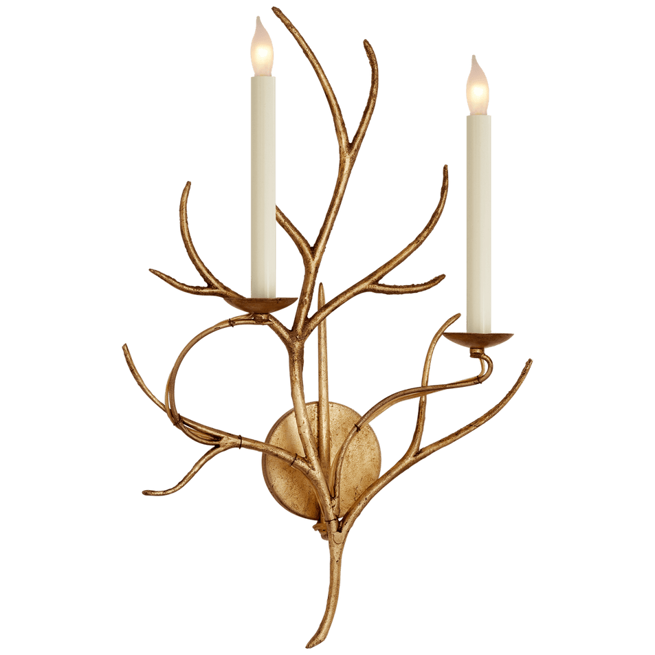 Branch Sconce in Gilded Iron