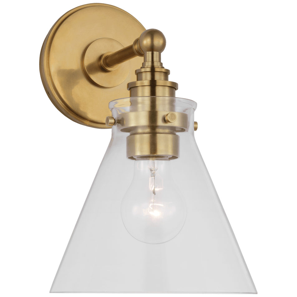 Parkington Small Single Wall Light, a premium Bath light by VCGallery Italy. Close - up image of its design.