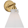 Antique-Burnished Brass / Біле скло