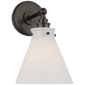 Parkington Small Single Wall Light, a premium Bath light by VCGallery Italy. Close - up image of its design.