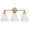 Antique-Burnished Brass / Біле скло
