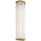 Kean 21" Sconce in Antique-Burnished Brass with Clear Glass Rods
