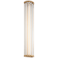Kean 28" Sconce in Antique-Burnished Brass with Clear Glass Rods
