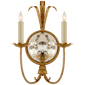 Gramercy Double Sconce in Gilded Iron