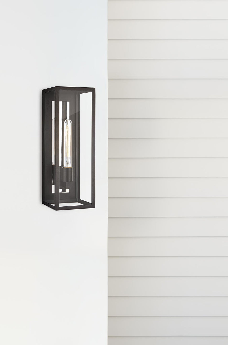 Fresno Large 3/4 Wall Lantern, a premium Wall light by Visual Comfort. Close - up image of its design.