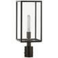 Fresno Post Light in Aged Iron with Clear Glass