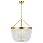Summerhill Large Pendant in Burnished Brass with Clear Glass