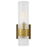 Geneva Sconce in Burnished Brass with Clear Glass