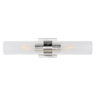 Geneva Linear Sconce in Polished Nickel with Clear Glass