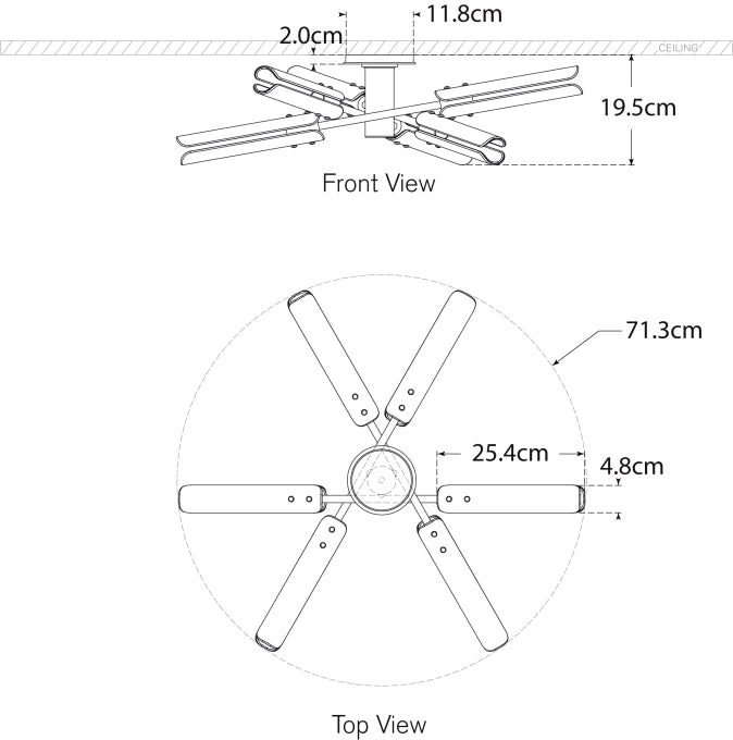 Стельовий світильник Casoria XL Radial Flush Mount Креслення