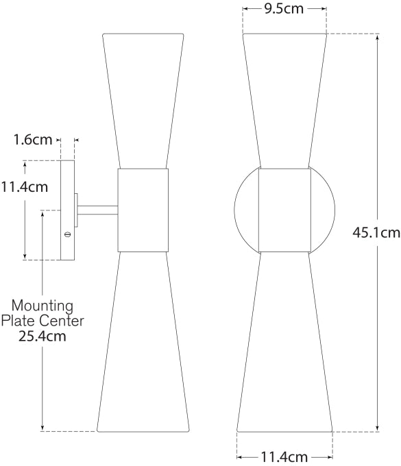 Бра Clarkson Medium Narrow Креслення
