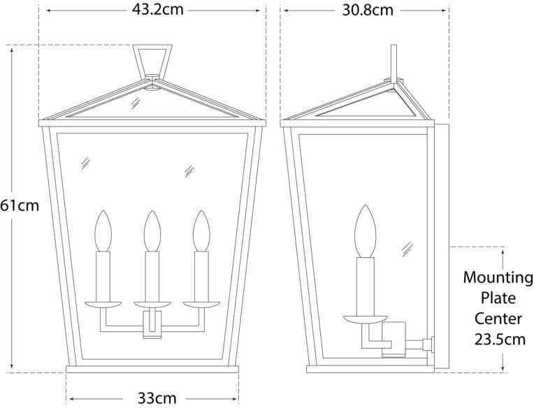 Ліхтар Darlana Large 3/4 Креслення