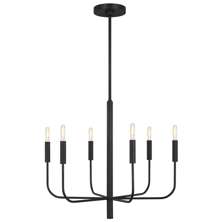 Brianna Small Chandelier in Aged Iron with No Option