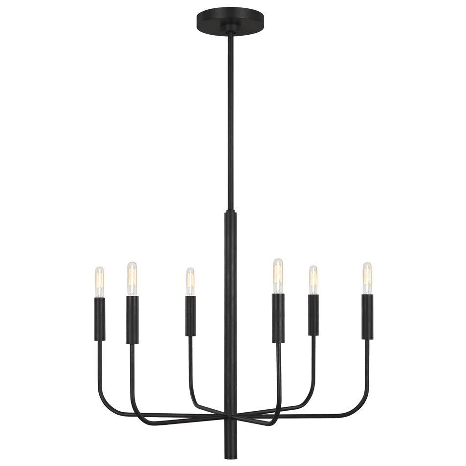 Brianna Small Chandelier in Aged Iron with No Option