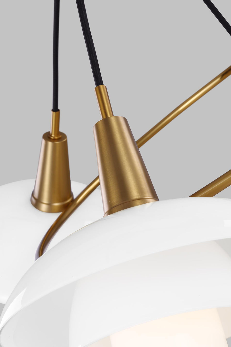 Rossie Medium Chandelier, a premium Chandelier light by Visual Comfort & Co. Close - up image of its design.