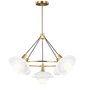 Rossie Medium Chandelier, a premium Chandelier light by Visual Comfort & Co. Close - up image of its design.