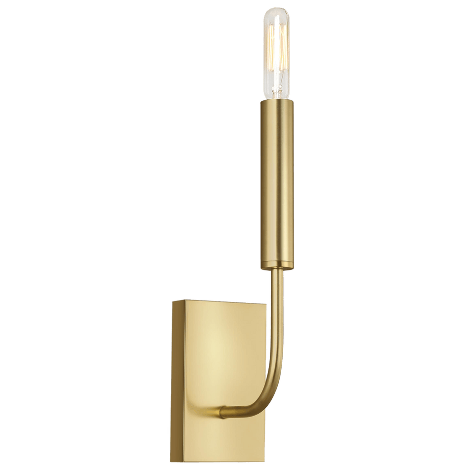Brianna Sconce in Burnished Brass with Linen Shade