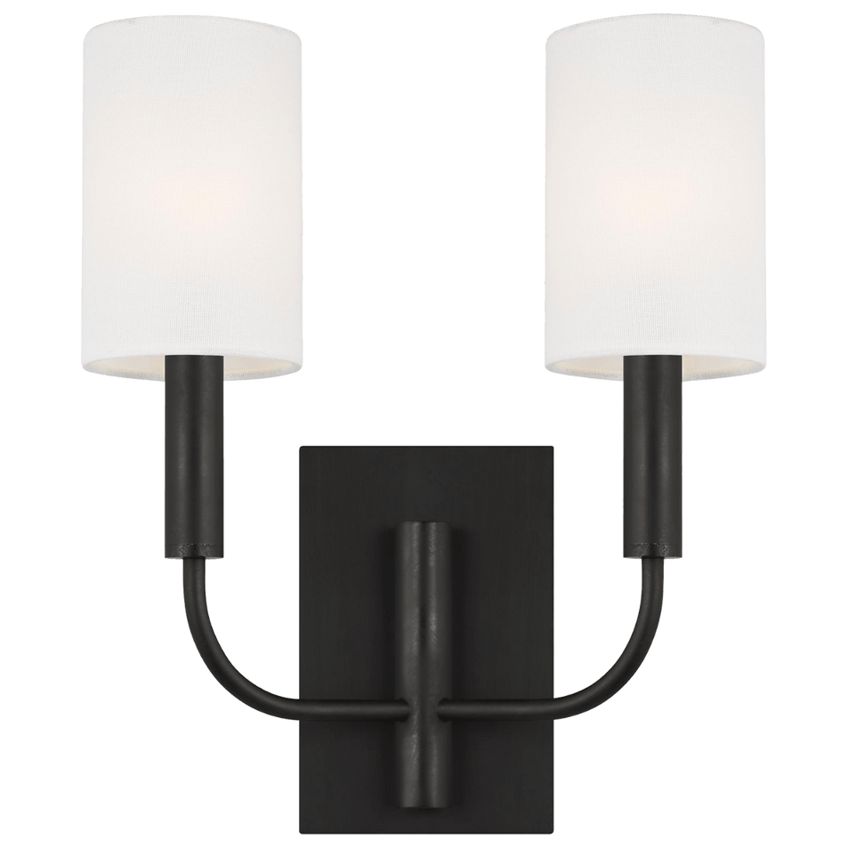Brianna Double Sconce, a premium Decorative light by Visual Comfort & Co. Close - up image of its design.