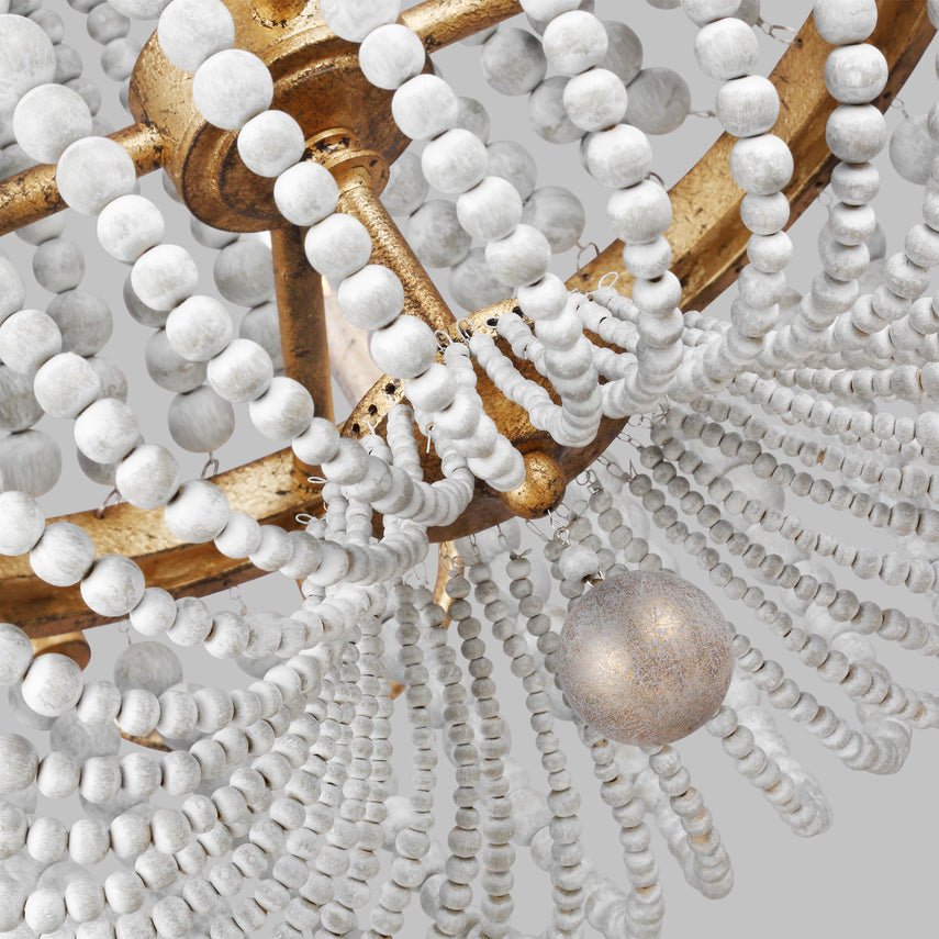 Marielle Medium Chandelier, a premium Chandelier light by Visual Comfort & Co. Close - up image of its design.