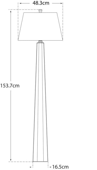 Підлогова лампа Fluted Spire Креслення