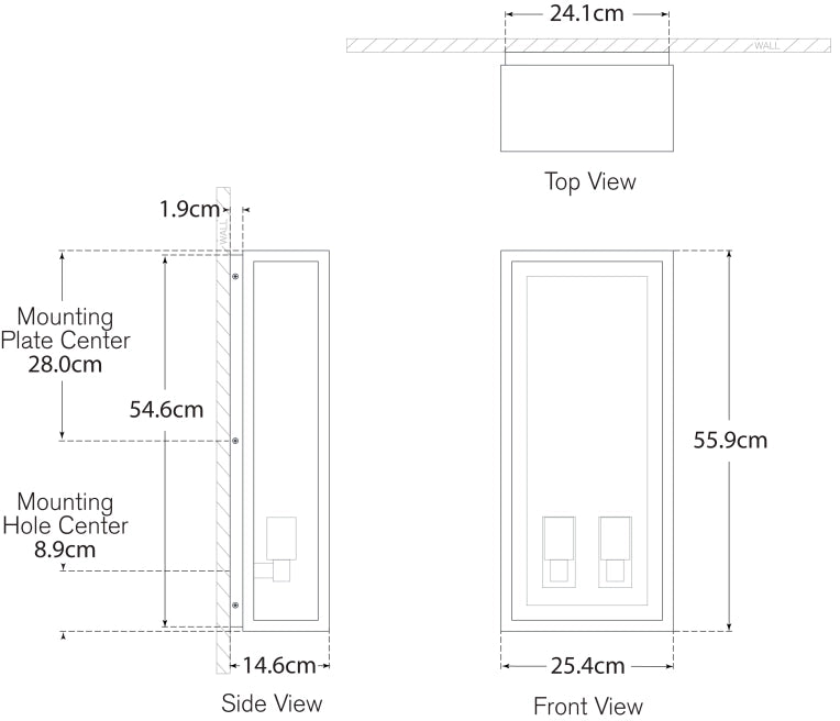 Вуличний ліхтар Fresno Large 2-Light 3/4 Wall Lantern Креслення