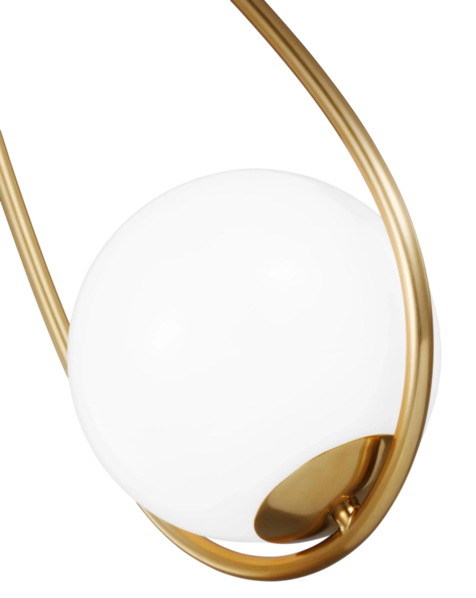 Galassia One Light Pendant, a premium Pendant light by Visual Comfort. Close - up image of its design.
