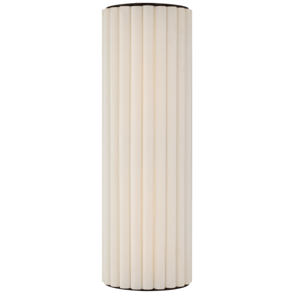 Palati Large Tall Sconce in Bronze with Linen Shade
