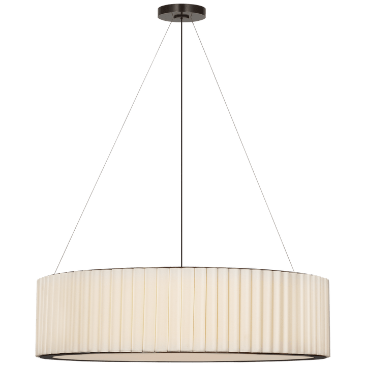 Palati Extra Large Hanging Shade in Bronze with Linen Shade