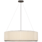 Palati Extra Large Hanging Shade in Bronze with Linen Shade