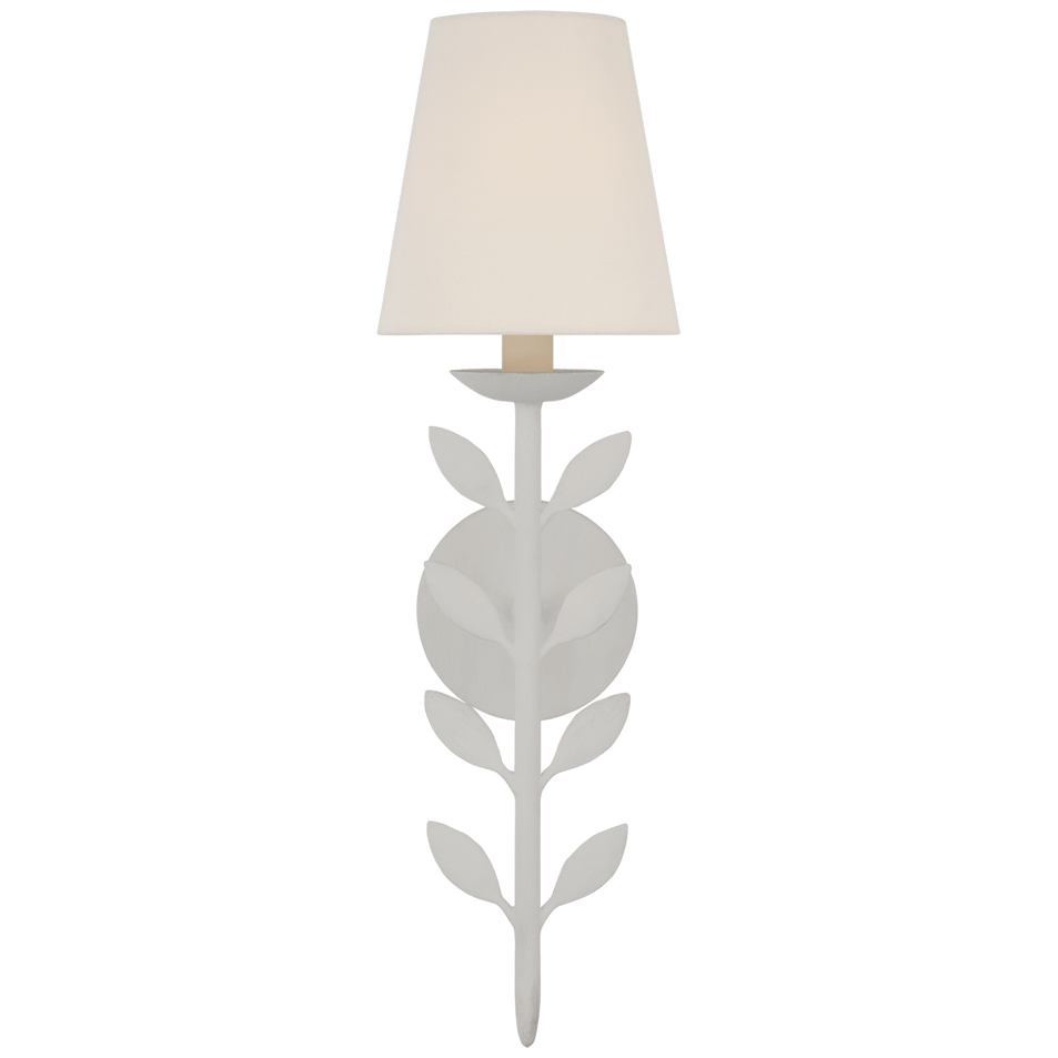 Avery 20" Sconce Plaster White with Linen Shade