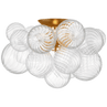 Gild and Clear Swirled Glass