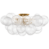 Gild and Clear Swirled Glass